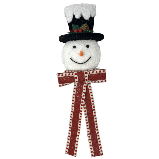 Snowman Head Pick w/ Bow/ 24" | KS