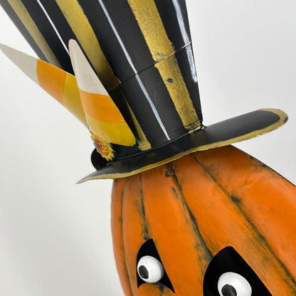 Wild Top Hat Metal Pumpkin 19.25" | FH