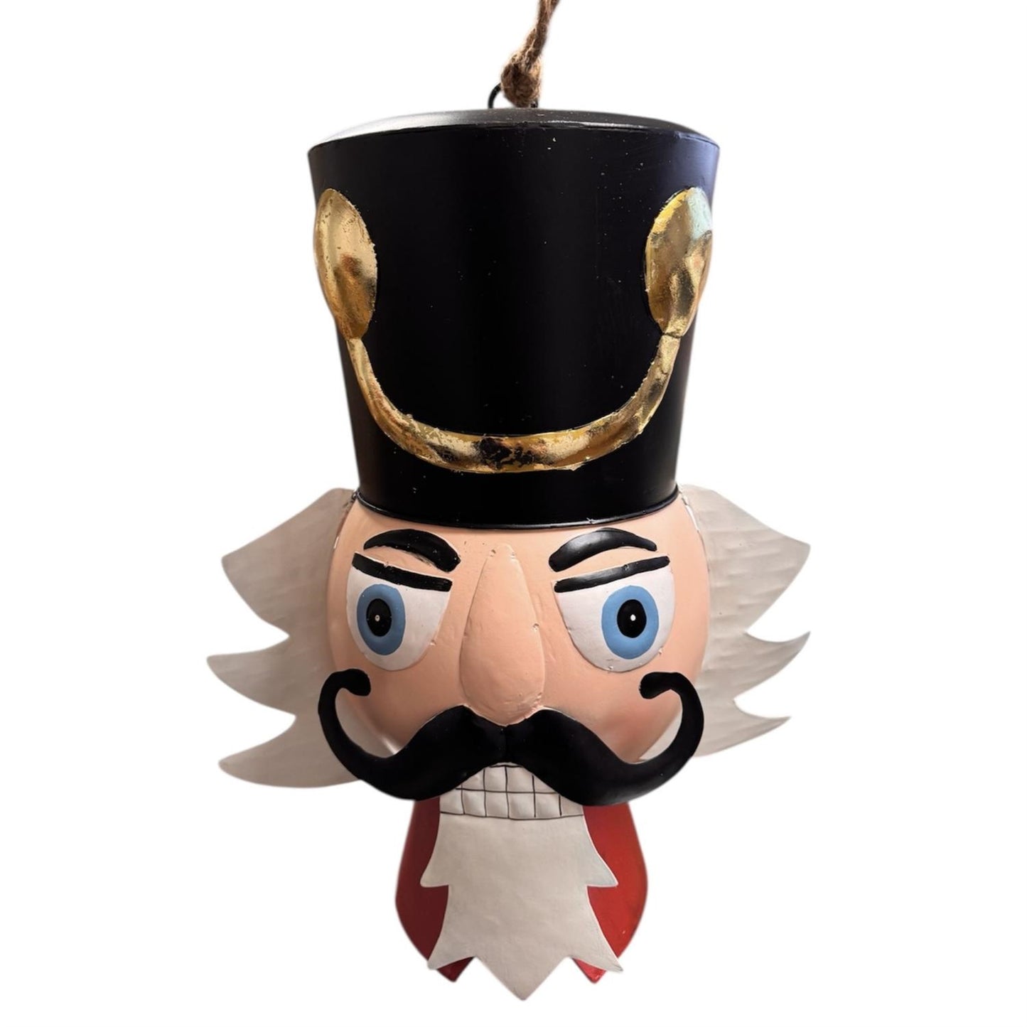 Nutcracker Head Ornament Metal 15.5" | FH