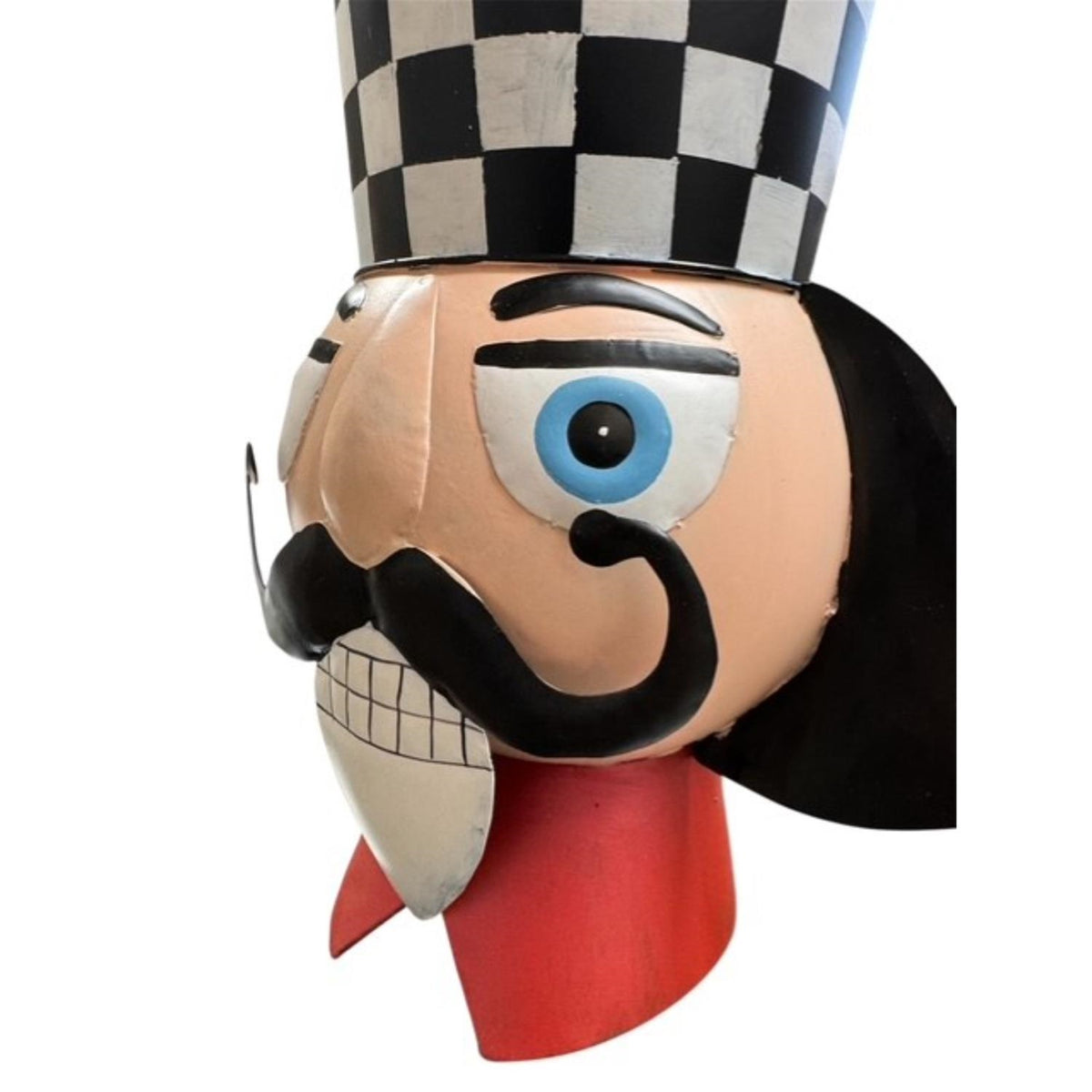 Checkered Hat Nutcracker Ornament Metal 14.5" | FH