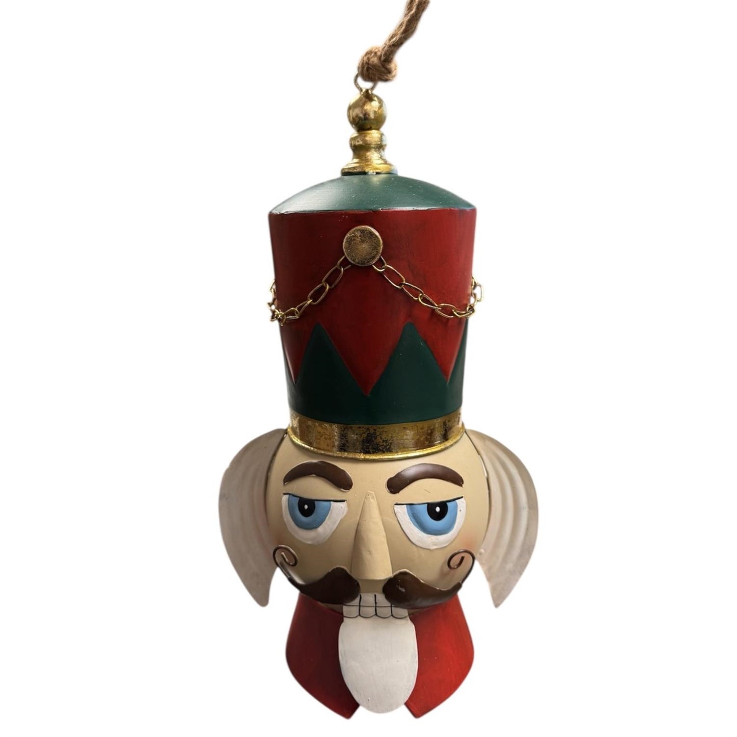 Regal Nutcracker Head Ornament Metal 20" | FH