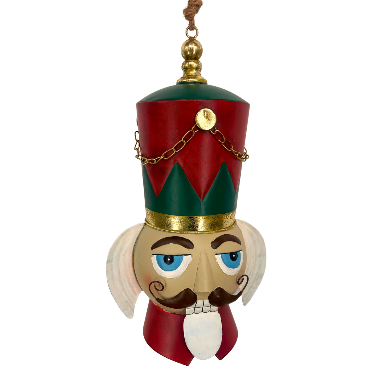Regal Nutcracker Head Ornament Metal 20" | FH