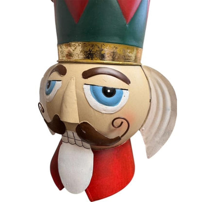 Regal Nutcracker Head Ornament Metal 20" | FH