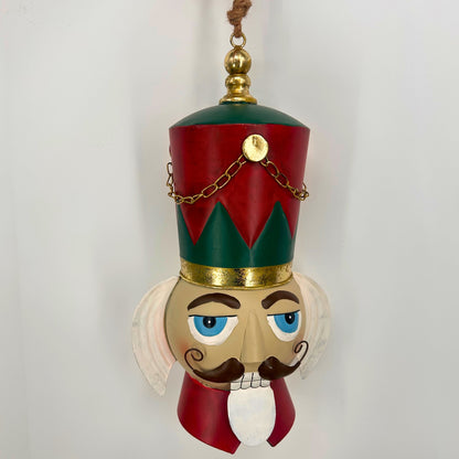 Regal Nutcracker Head Ornament Metal 20" | FH