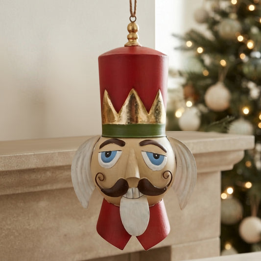 Royal Nutcracker Head Ornament Metal 20" | FH