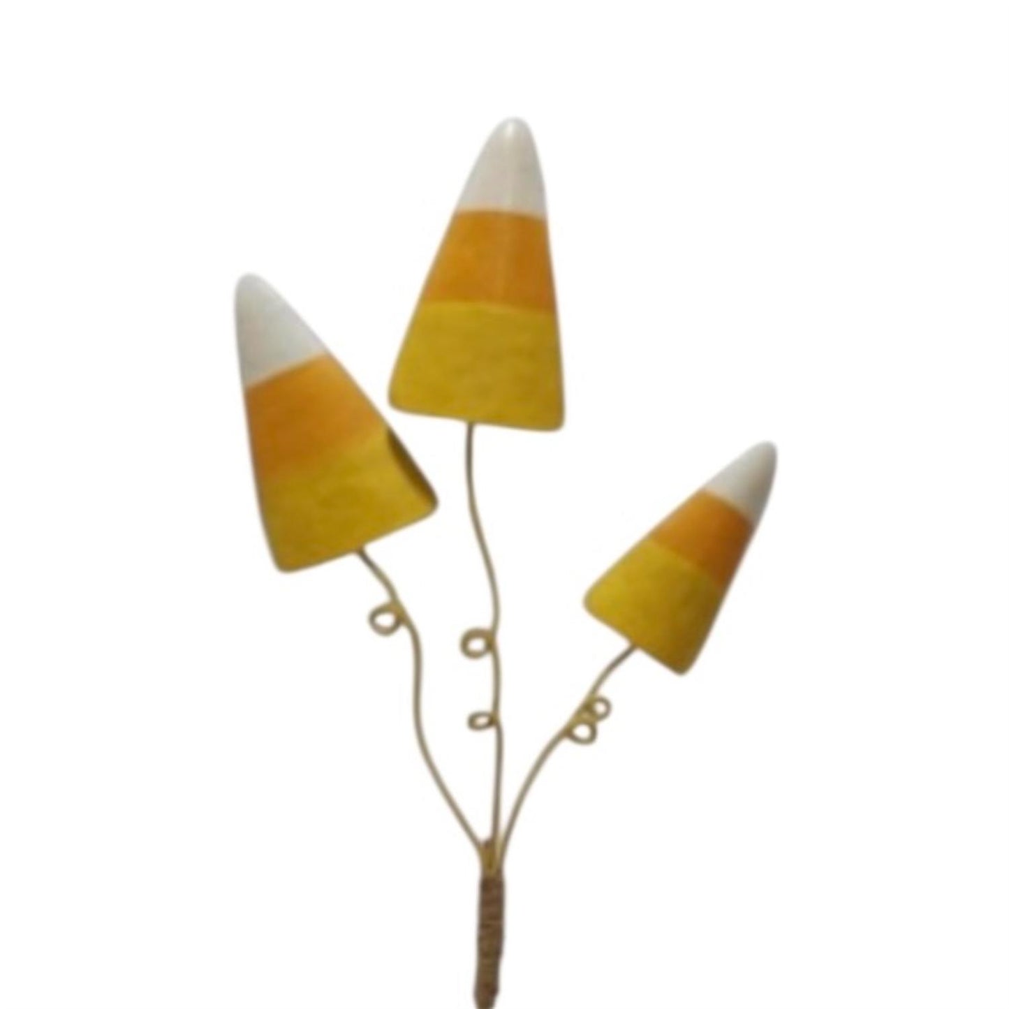 Metal Candy Corn Garden Stakes (set of 3) 24" | FH