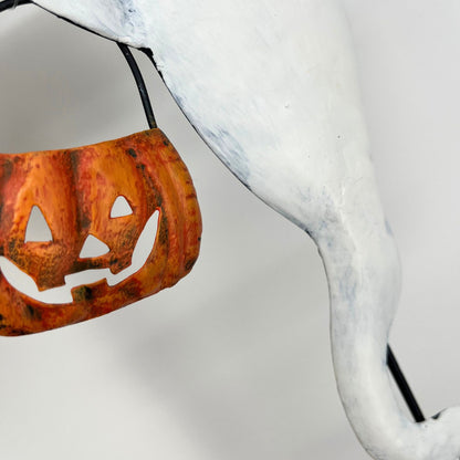 Curly Metal Ghost Stake w/ Bow/ 24" | FH