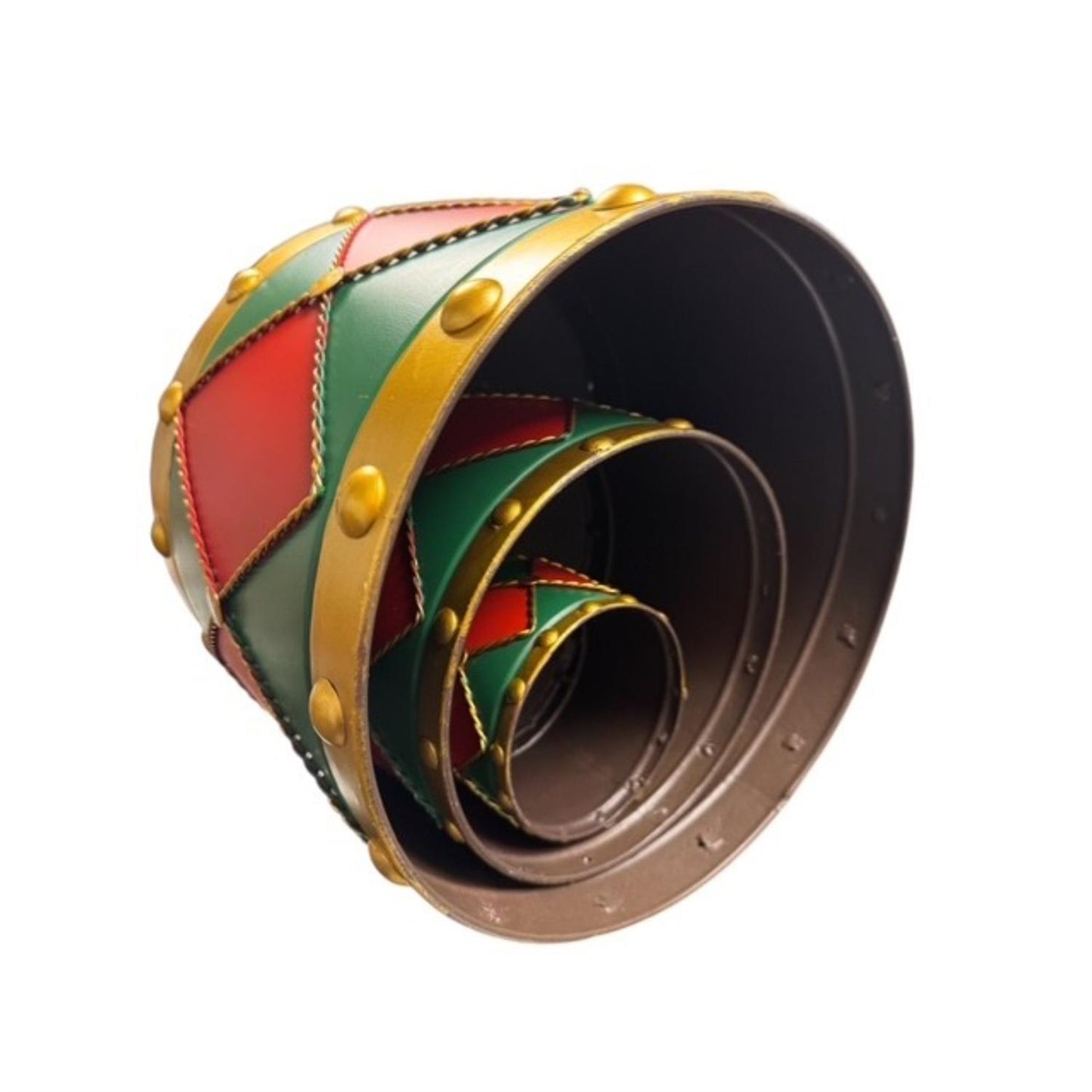 Metal Drum Planter (set of 3) Red/Green 19.75",17",14.25" | FH