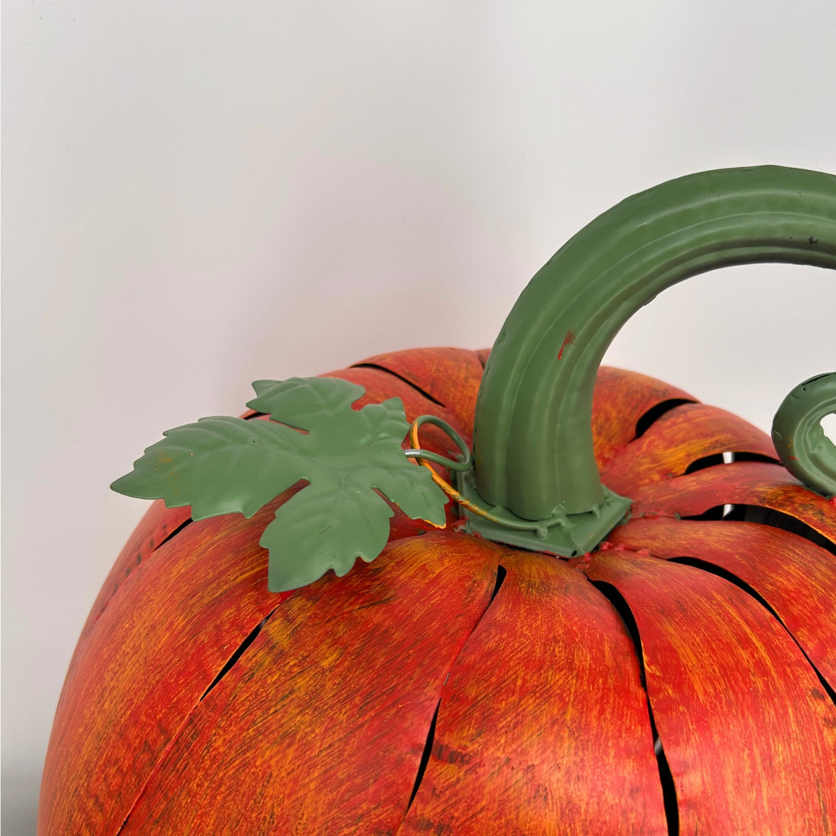 Metal Cut Out Pumpkin Lantern 20" - Orange | FH
