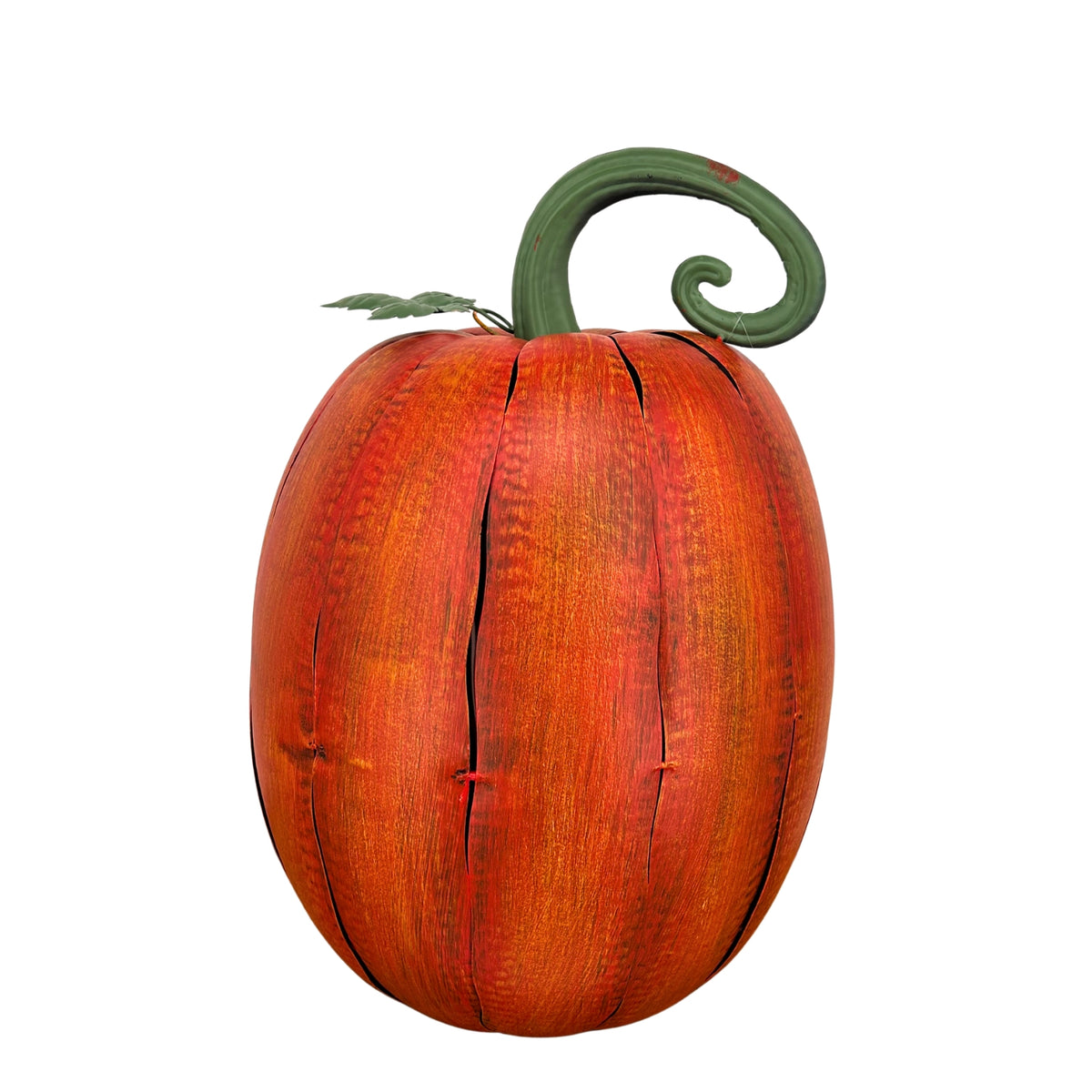 Metal Cut Out Pumpkin Lantern 20" - Orange | FH