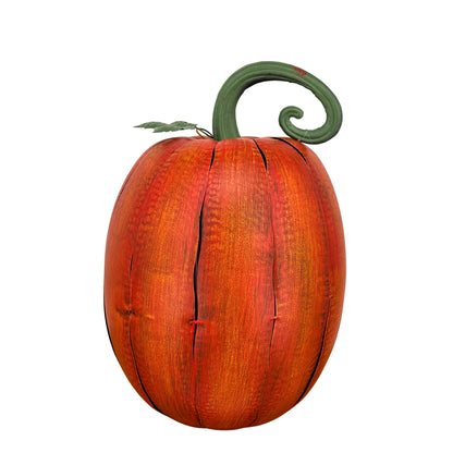 Metal Cut Out Pumpkin Lantern 20" - Orange | FH