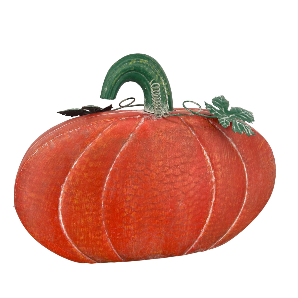 Metal Pumpkins Rustic Orange (set of 3) - 19.25", 21.25", 27"| FH