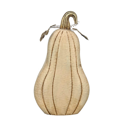 Metal Pumpkins Antiqued Cream (set of 3) - 19.25", 21.25", 27" | FH