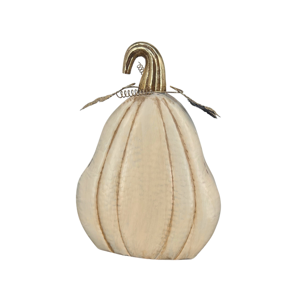 Metal Pumpkins Antiqued Cream (set of 3) - 19.25", 21.25", 27" | FH