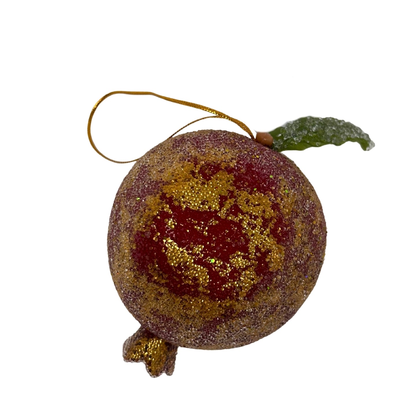 Red Gilded Antique Gold Pomegranate 4" | YS