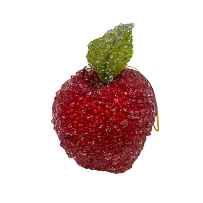 Beaded Christmas Apple 3.75" | YS