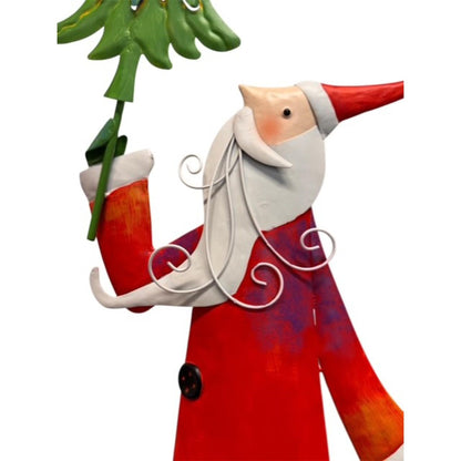 Metal Color Pop Santa w/ Tree 34" | FH