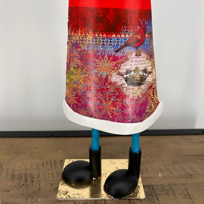 Metal Color Pop Santa w/ Tree 34" | FH