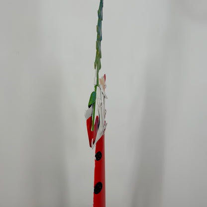 Metal Color Pop Santa w/ Tree 34" | FH