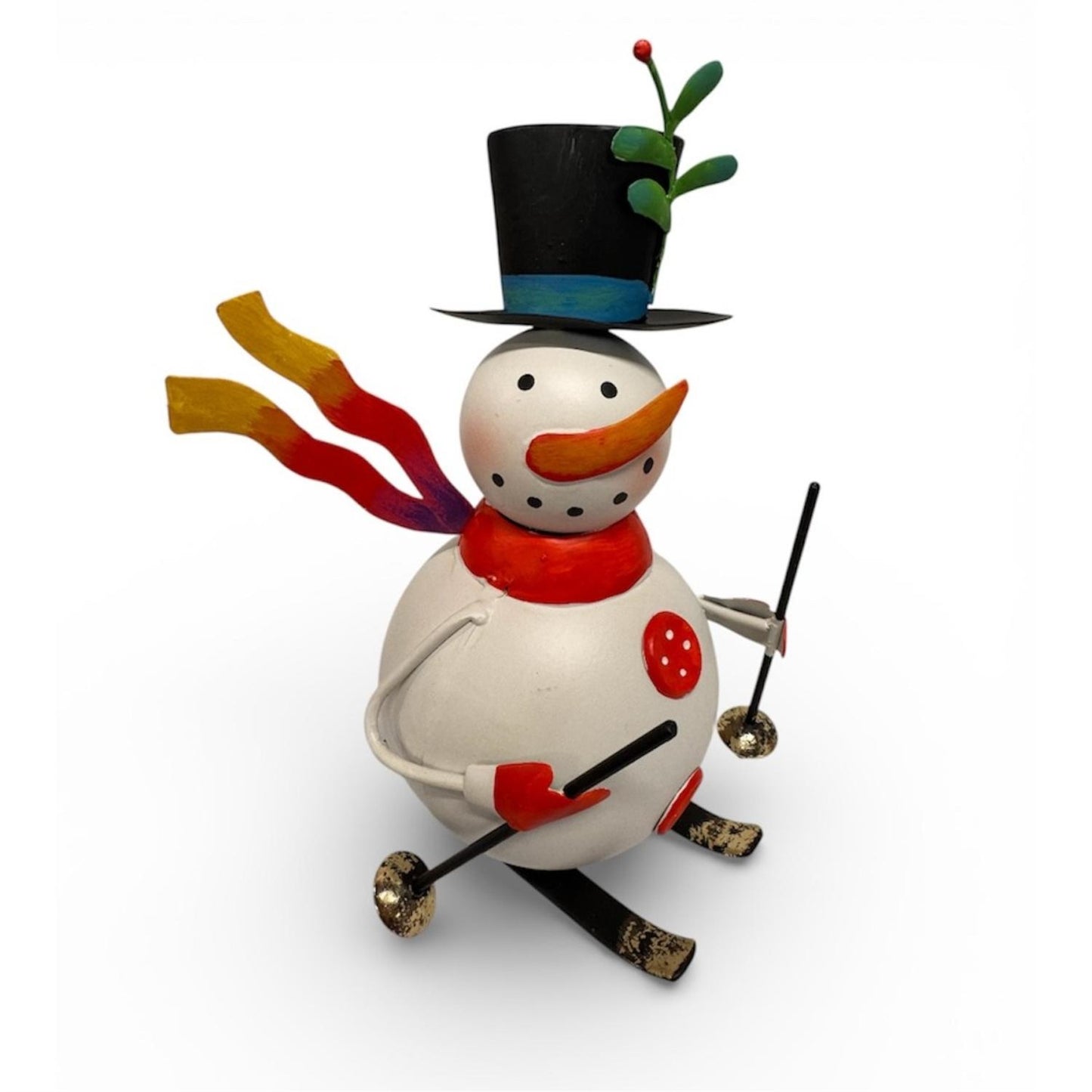 Metal Color Pop Snowman Skier 8.75" | FH