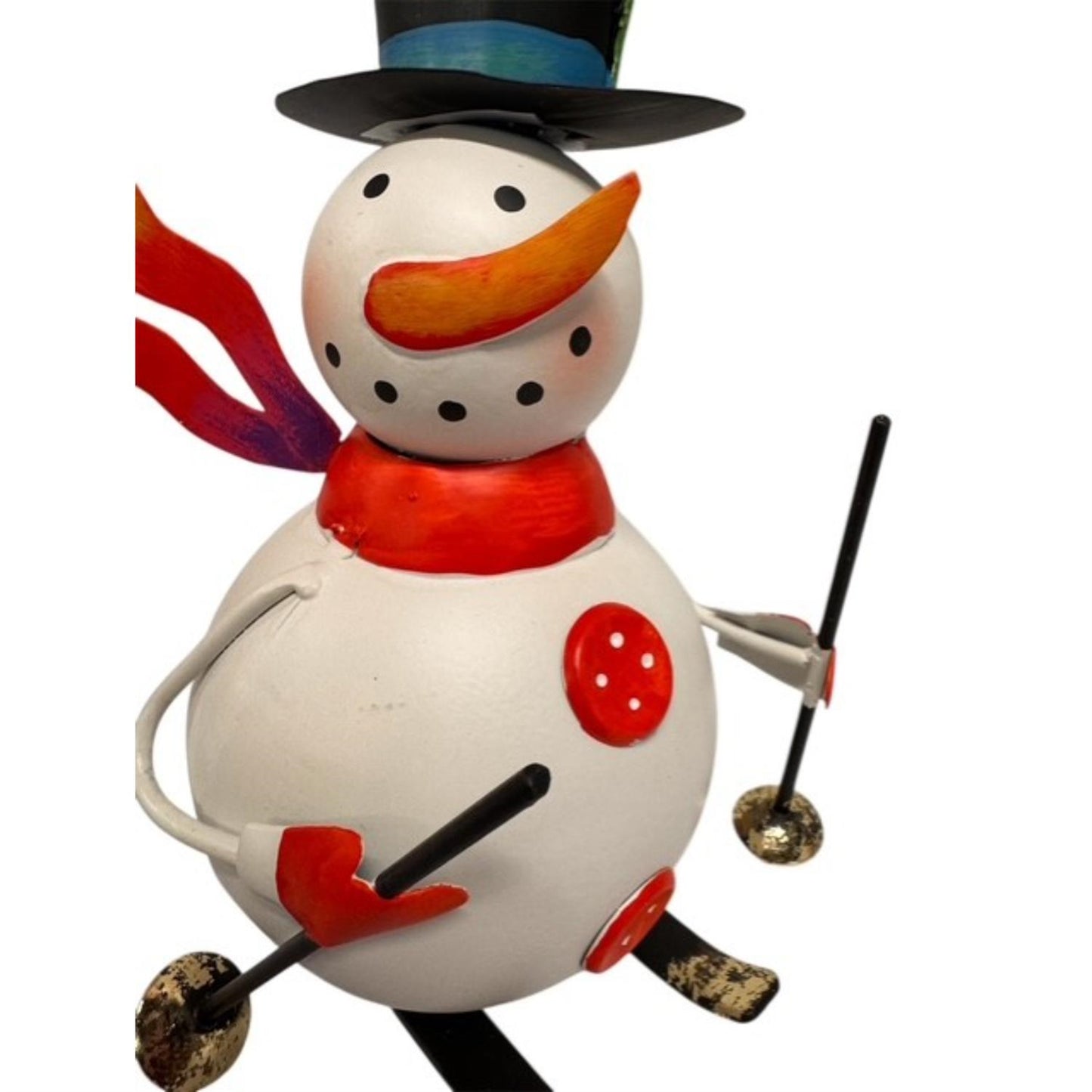 Metal Color Pop Snowman Skier 8.75" | FH