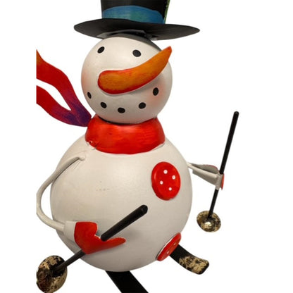Metal Color Pop Snowman Skier 8.75" | FH