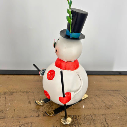 Metal Color Pop Snowman Skier 8.75" | FH