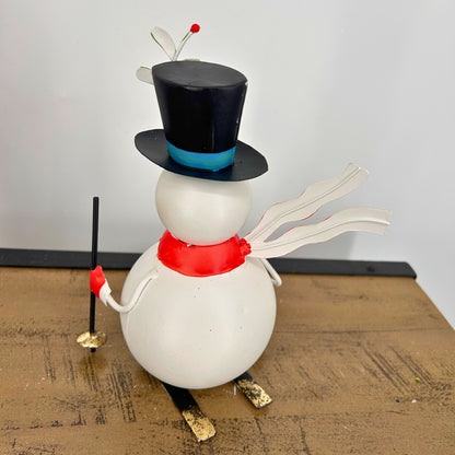 Metal Color Pop Snowman Skier 8.75" | FH