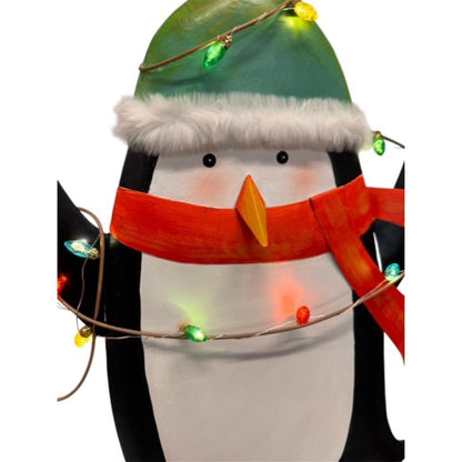 Metal Color Pop Penguin w/ LED Lights 21.25" | FH