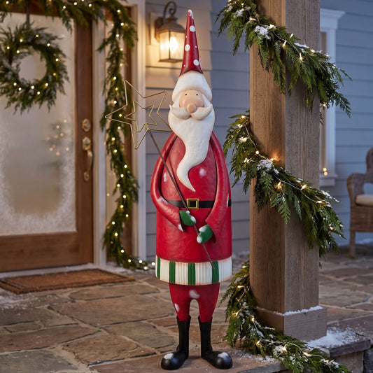 Whimsy Metals Santa Holding Star 55.5" | FH