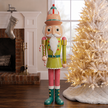 Pastel Candy Confection Metal Nutcracker 65" | FH