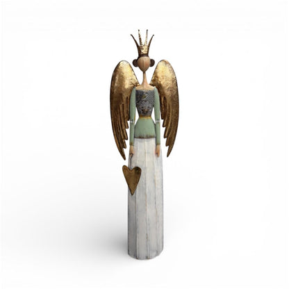 Serene Metal Angel w/ Heart 34.75" | FH