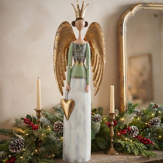 Serene Metal Angel w/ Heart 34.75" | FH