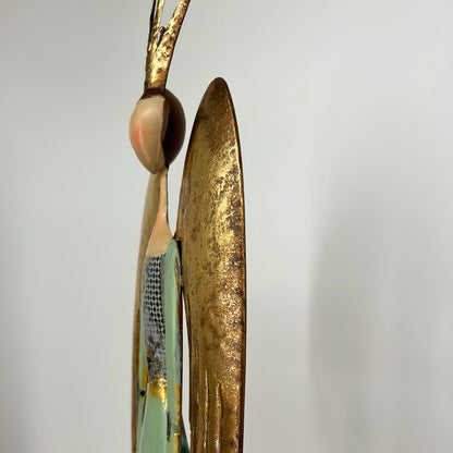 Serene Metal Angel w/ Heart 34.75" | FH