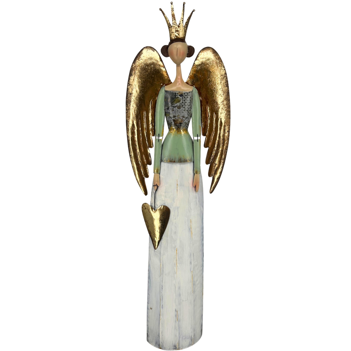 Serene Metal Angel w/ Heart 34.75" | FH