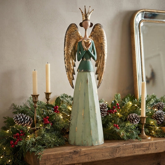 Serene Metal Angel w/ Heart 30.75" | FH