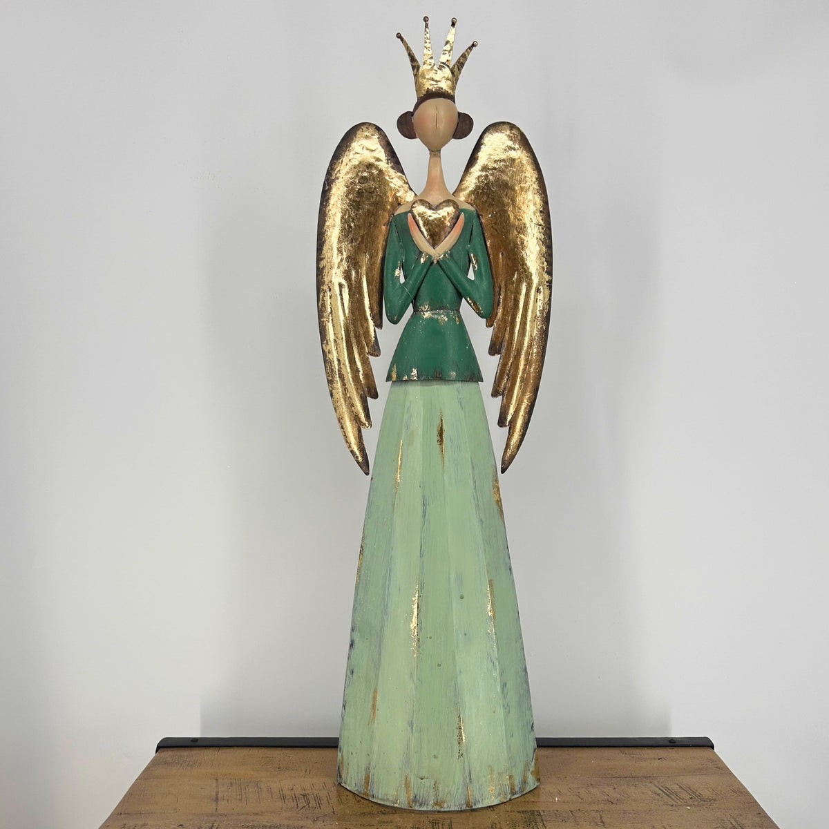 Serene Metal Angel w/ Heart 30.75" | FH