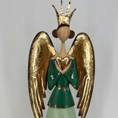 Serene Metal Angel w/ Heart 30.75" | FH