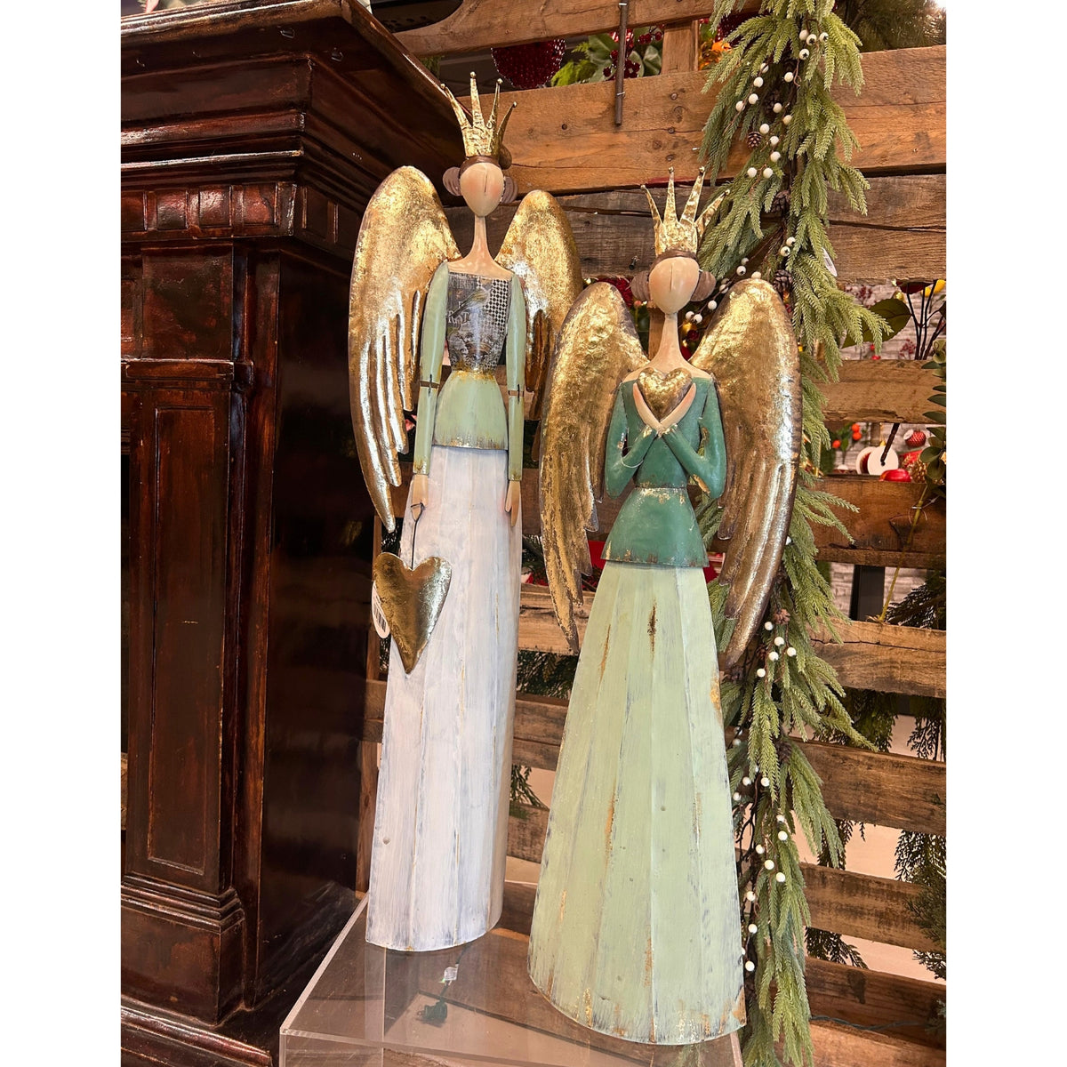 Serene Metal Angel w/ Heart 30.75" | FH