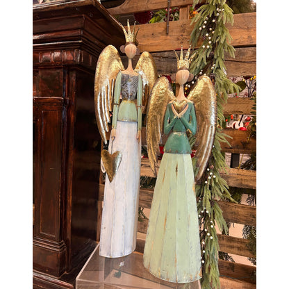 Serene Metal Angel w/ Heart 30.75" | FH