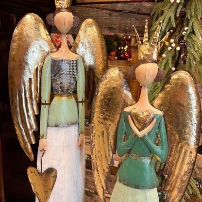 Serene Metal Angel w/ Heart 30.75" | FH