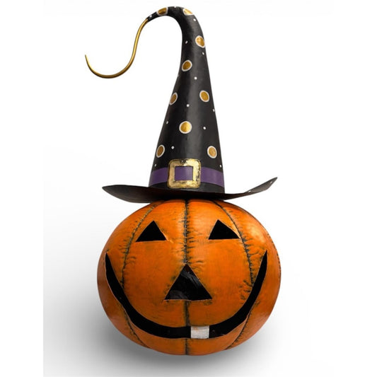 Spooktacular Halloween Metal Pumpkin 27.75" | FH