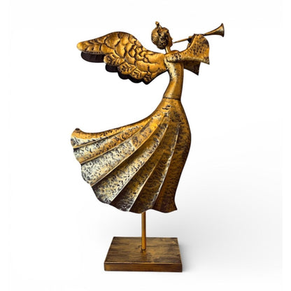 Gloria Metal Angel on Stand 31.25" | FH