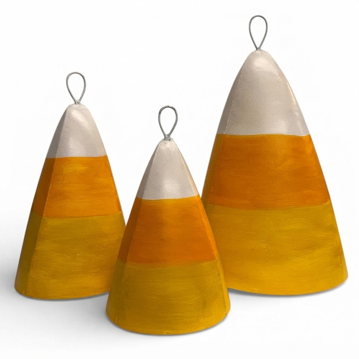 Metal Candy Corn Nested (set of 3) 13.5" - 8.25" | FH