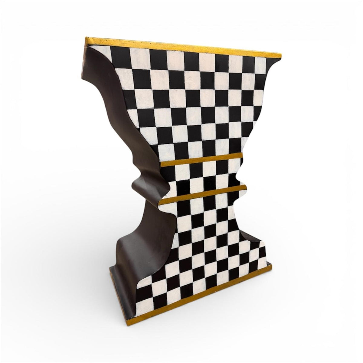 Classic Checkered Metal Urn 24" x 10" | FH