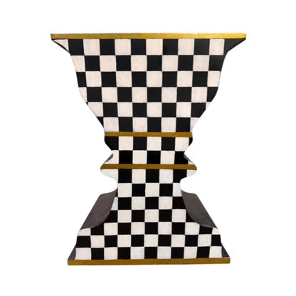 Classic Checkered Metal Urn 24" x 10" | FH