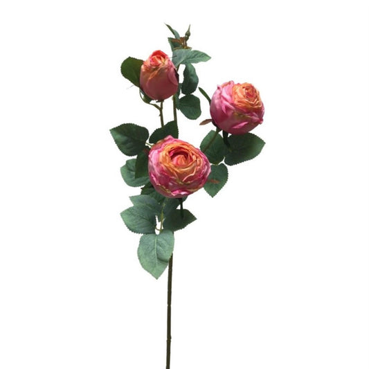 Garden Rose Spray X 3 Pink/Coral | YSE23