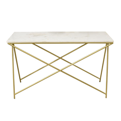 Xander Console Table with White Marble Top (Pick Up Only)