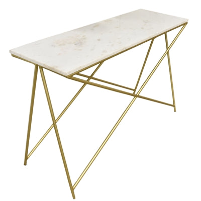 Xander Console Table with White Marble Top (Pick Up Only)