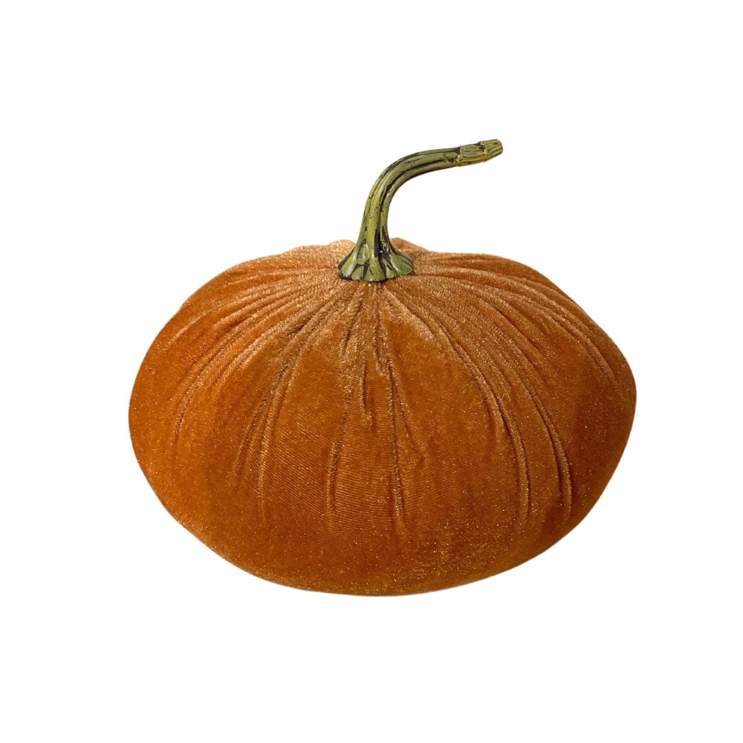 8'' x 8'' x 6'' Fabulous Fall Velvet Pumpkin in Gold | LC